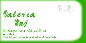 valeria maj business card